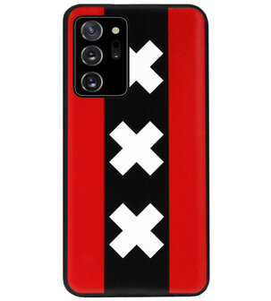 ADEL Siliconen Back Cover Softcase Hoesje voor Samsung Galaxy Note 20 - Amsterdam Andreaskruisen