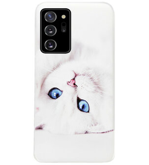 ADEL Siliconen Back Cover Softcase Hoesje voor Samsung Galaxy Note 20 - Katten