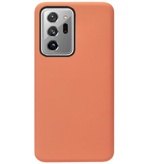 ADEL Premium Siliconen Back Cover Softcase Hoesje voor Samsung Galaxy Note 20 Ultra - Oranje
