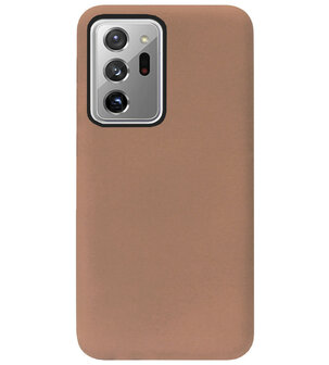 ADEL Siliconen Back Cover Softcase Hoesje voor Samsung Galaxy Note 20 Ultra - Bruin