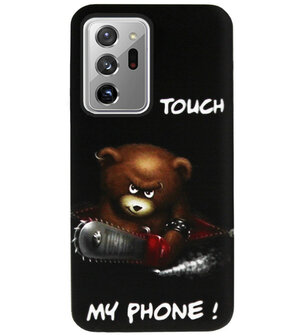 ADEL Siliconen Back Cover Softcase Hoesje voor Samsung Galaxy Note 20 Ultra - Don&#039;t Touch My Phone Beren