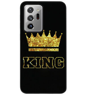 ADEL Siliconen Back Cover Softcase Hoesje voor Samsung Galaxy Note 20 Ultra - King Koning