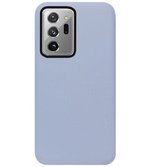 ADEL Premium Siliconen Back Cover Softcase Hoesje voor Samsung Galaxy Note 20 Ultra - Lavendel Grijs