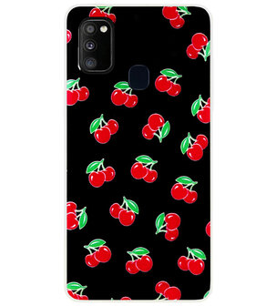 ADEL Siliconen Back Cover Softcase Hoesje voor Samsung Galaxy M30s/ M21 - Fruit