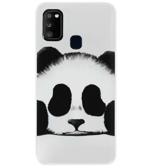 ADEL Siliconen Back Cover Softcase Hoesje voor Samsung Galaxy M30s/ M21 - Panda