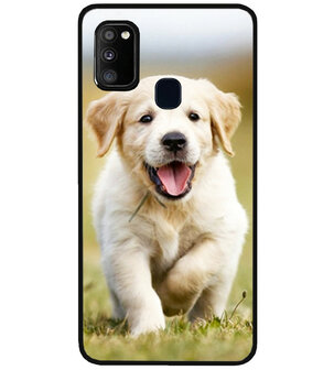 ADEL Siliconen Back Cover Softcase Hoesje voor Samsung Galaxy M30s/ M21 - Labrador Retriever Hond