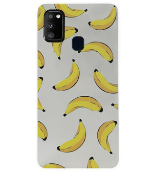 ADEL Siliconen Back Cover Softcase Hoesje voor Samsung Galaxy M30s/ M21 - Bananen Geel