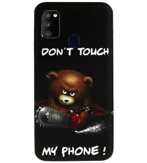 ADEL Siliconen Back Cover Softcase Hoesje voor Samsung Galaxy M30s/ M21 - Don&#039;t Touch My Phone Beren