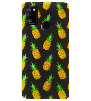 ADEL Siliconen Back Cover Softcase Hoesje voor Samsung Galaxy M30s/ M21 - Ananas