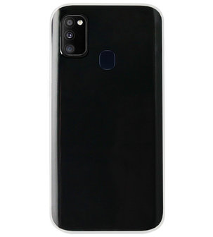 ADEL Siliconen Back Cover Softcase Hoesje voor Samsung Galaxy M30s/ M21 - Doorzichtig Transparant