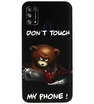 ADEL Siliconen Back Cover Softcase Hoesje voor Samsung Galaxy M31 - Don&#039;t Touch My Phone Beren