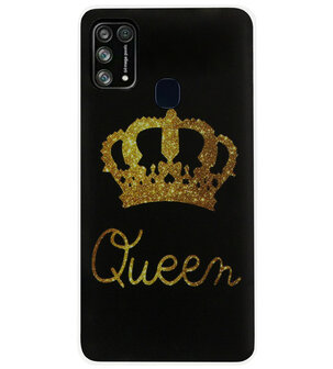 ADEL Siliconen Back Cover Softcase Hoesje voor Samsung Galaxy M31 - Queen Koningin