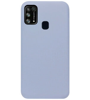 ADEL Premium Siliconen Back Cover Softcase Hoesje voor Samsung Galaxy M31 - Lavendel Grijs
