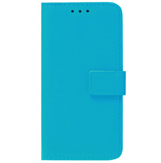 ADEL Kunstleren Book Case Pasjes Portemonnee Hoesje voor iPhone 13 - Blauw