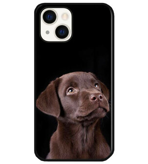 ADEL Siliconen Back Cover Softcase Hoesje voor iPhone 13 - Labrador Retriever Hond Bruin