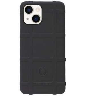 RUGGED SHIELD Rubber Bumper Case Hoesje voor iPhone 13 - Zwart