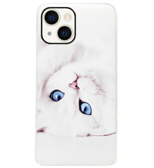 ADEL Siliconen Back Cover Softcase Hoesje voor iPhone 13 - Katten