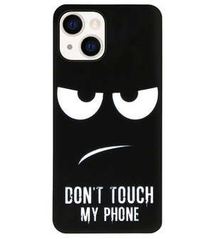 ADEL Siliconen Back Cover Softcase Hoesje voor iPhone 13 Mini - Don&#039;t Touch My Phone