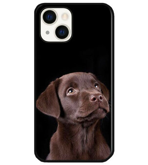 ADEL Siliconen Back Cover Softcase Hoesje voor iPhone 13 Mini - Labrador Retriever Hond Bruin