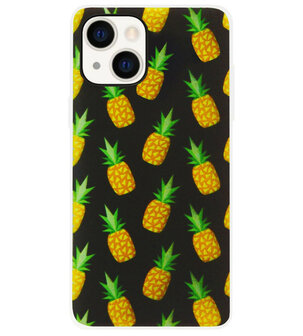 ADEL Siliconen Back Cover Softcase Hoesje voor iPhone 13 Mini - Ananas