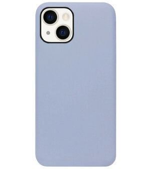 ADEL Premium Siliconen Back Cover Softcase Hoesje voor iPhone 13 Mini - Lavendel Grijs
