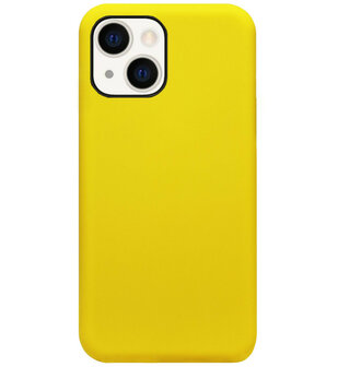 ADEL Siliconen Back Cover Softcase Hoesje voor iPhone 13 Mini - Geel