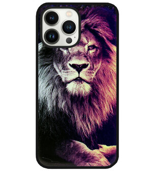 ADEL Siliconen Back Cover Softcase Hoesje voor iPhone 13 Pro - Leeuw