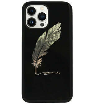 ADEL Siliconen Back Cover Softcase Hoesje voor iPhone 13 Pro - Veer