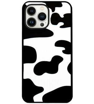 ADEL Siliconen Back Cover Softcase Hoesje voor iPhone 13 Pro - Koeienhuid