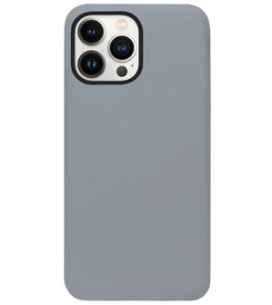 ADEL Siliconen Back Cover Softcase Hoesje voor iPhone 13 Pro - Grijs