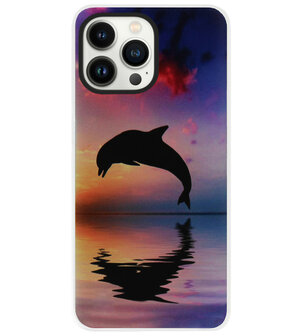 ADEL Kunststof Back Cover Hardcase Hoesje voor iPhone 13 Pro - Dolfijn