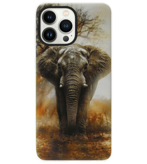 ADEL Siliconen Back Cover Softcase Hoesje voor iPhone 13 Pro - Olifanten