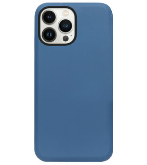 ADEL Premium Siliconen Back Cover Softcase Hoesje voor iPhone 13 Pro - Blauw