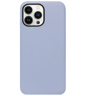 ADEL Premium Siliconen Back Cover Softcase Hoesje voor iPhone 13 Pro - Lavendel Grijs