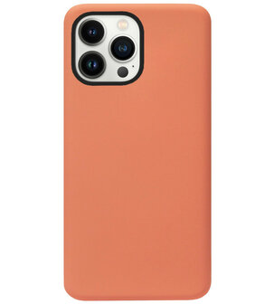 ADEL Premium Siliconen Back Cover Softcase Hoesje voor iPhone 13 Pro Max - Oranje