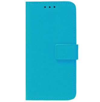 ADEL Kunstleren Book Case Pasjes Portemonnee Hoesje voor iPhone 13 Pro Max - Blauw