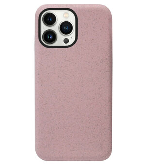 ADEL Tarwe Stro TPU Back Cover Softcase Hoesje voor iPhone 13 Pro Max - Duurzaam Afbreekbaar Milieuvriendelijk Roze