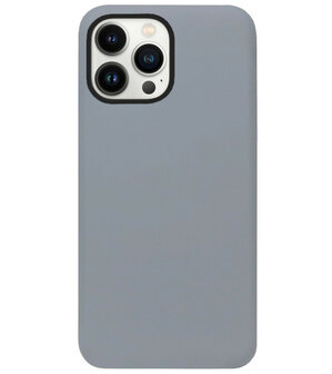 ADEL Siliconen Back Cover Softcase Hoesje voor iPhone 13 Pro Max - Grijs