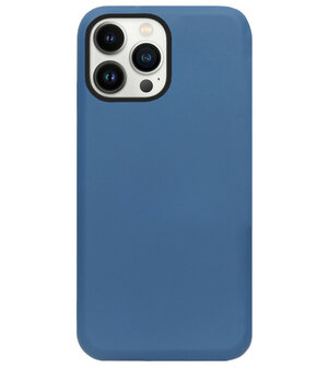 ADEL Premium Siliconen Back Cover Softcase Hoesje voor iPhone 13 Pro Max - Blauw