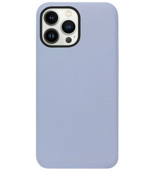 ADEL Premium Siliconen Back Cover Softcase Hoesje voor iPhone 13 Pro Max - Lavendel Grijs