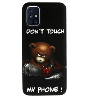 ADEL Siliconen Back Cover Softcase Hoesje voor Samsung Galaxy M51 - Don&#039;t Touch My Phone Beren