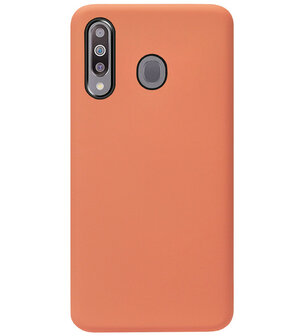 ADEL Premium Siliconen Back Cover Softcase Hoesje voor Samsung Galaxy M30 - Oranje