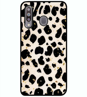 ADEL Siliconen Back Cover Softcase Hoesje voor Samsung Galaxy M30 - Luipaard Bling Glitter
