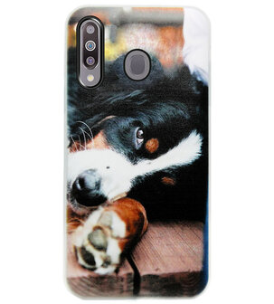 ADEL Siliconen Back Cover Softcase Hoesje voor Samsung Galaxy M30 - Berner Sennenhond