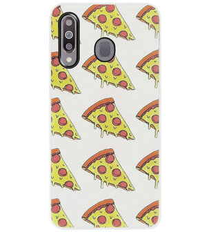 ADEL Siliconen Back Cover Softcase Hoesje voor Samsung Galaxy M30 - Junkfood Pizza