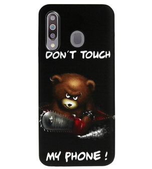 ADEL Siliconen Back Cover Softcase Hoesje voor Samsung Galaxy M30 - Don&#039;t Touch My Phone Beren