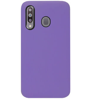 ADEL Siliconen Back Cover Softcase Hoesje voor Samsung Galaxy M30 - Paars