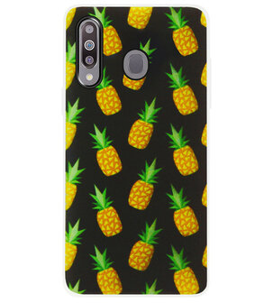 ADEL Siliconen Back Cover Softcase Hoesje voor Samsung Galaxy M30 - Ananas