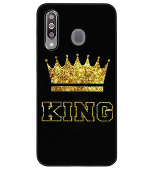 ADEL Siliconen Back Cover Softcase Hoesje voor Samsung Galaxy M30 - King Koning