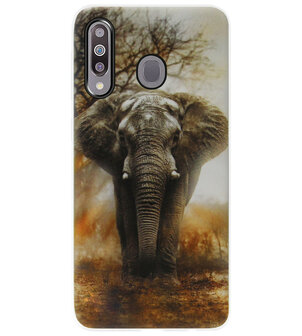 ADEL Siliconen Back Cover Softcase Hoesje voor Samsung Galaxy M30 - Olifanten